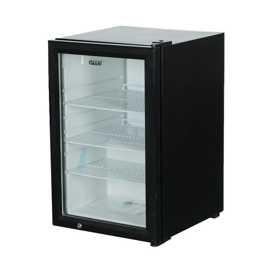 Glass door refrigerator commercial with lock straight cold single door hotel apartment fresh-keeping refrigerated refrigerator