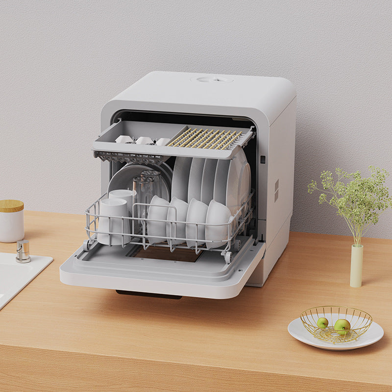 Home Dishwasher Fully Automatic Desktop Free Installation Mini Small UV Disinfection Storage Integrated Smart 4 Sets