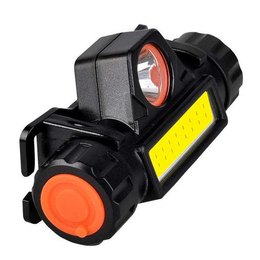Hot sale cross-border USB magnet led charging head-mounted outdoor COB multifunctional strong light headlight