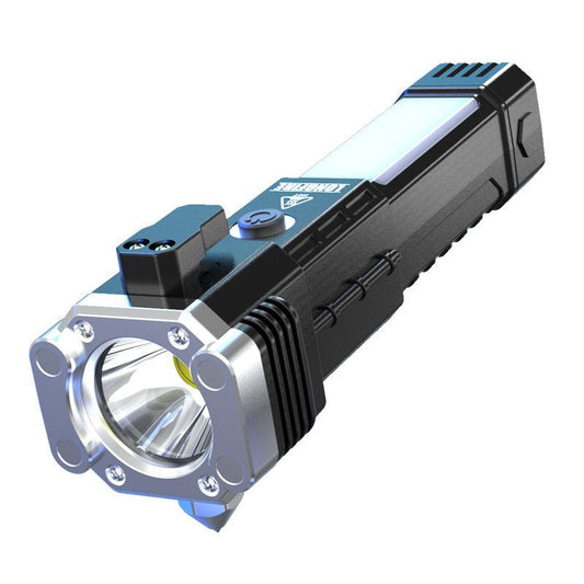 Safety hammer flashlight flashlight multifunctional flashlight charging emergency household self-defense flashlight led work light