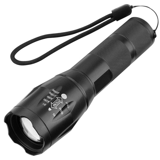 T6 strong light flashlight LED telescopic zoom long-range light outdoor rechargeable mini flashlight household plastic flashlight