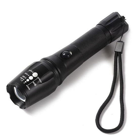 Factory CREET6 retractable dimming LED glare aluminum alloy rechargeable flashlight outdoor riding lighting
