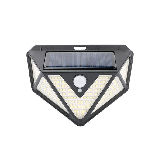 Solar energy five-sided wall lamp garden courtyard home outdoor human body induction LED waterproof landscape wall energy-saving lamp
