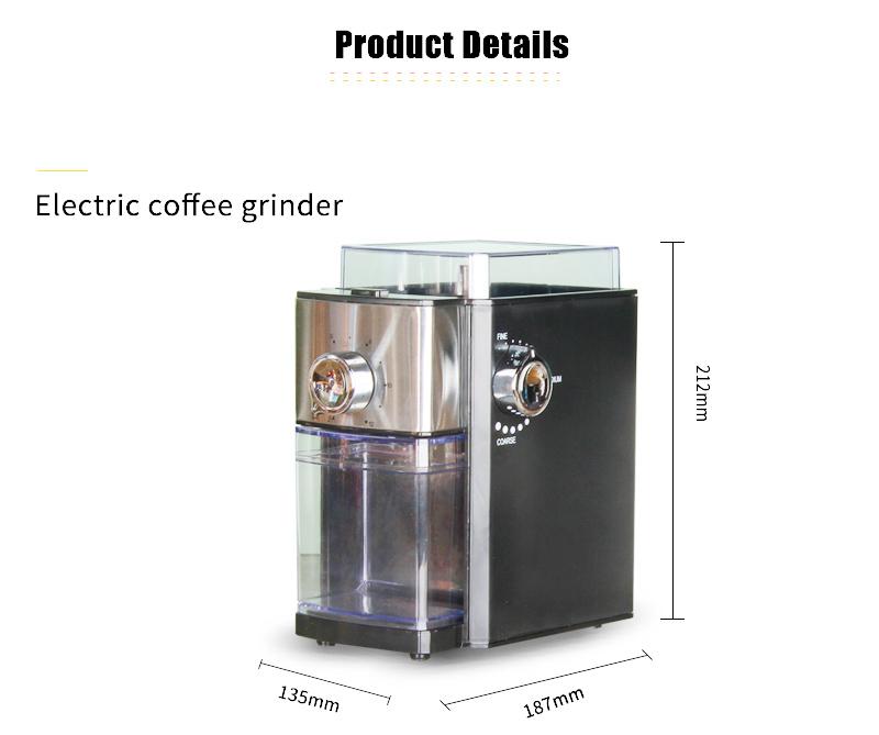 2021 High Quality Easy Use Adjustable Small Household Electric Coffee Bean Grinder